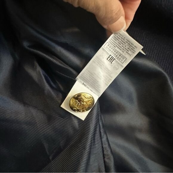 Olivia Palermo Banana Republic Belted Military Navy Blue Red Jacket Size Small - Picture 7 of 9